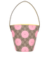 Printed GG Bucket Bag, &pound;350, Handbags, Beige, Canvas, Front view